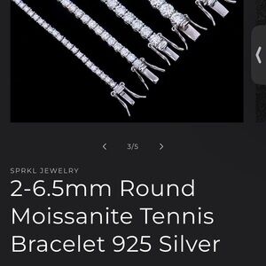 Silver Moissanite Tennis Bracelet